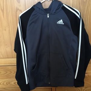 Boys adidas hoodie jacket with zipper size large